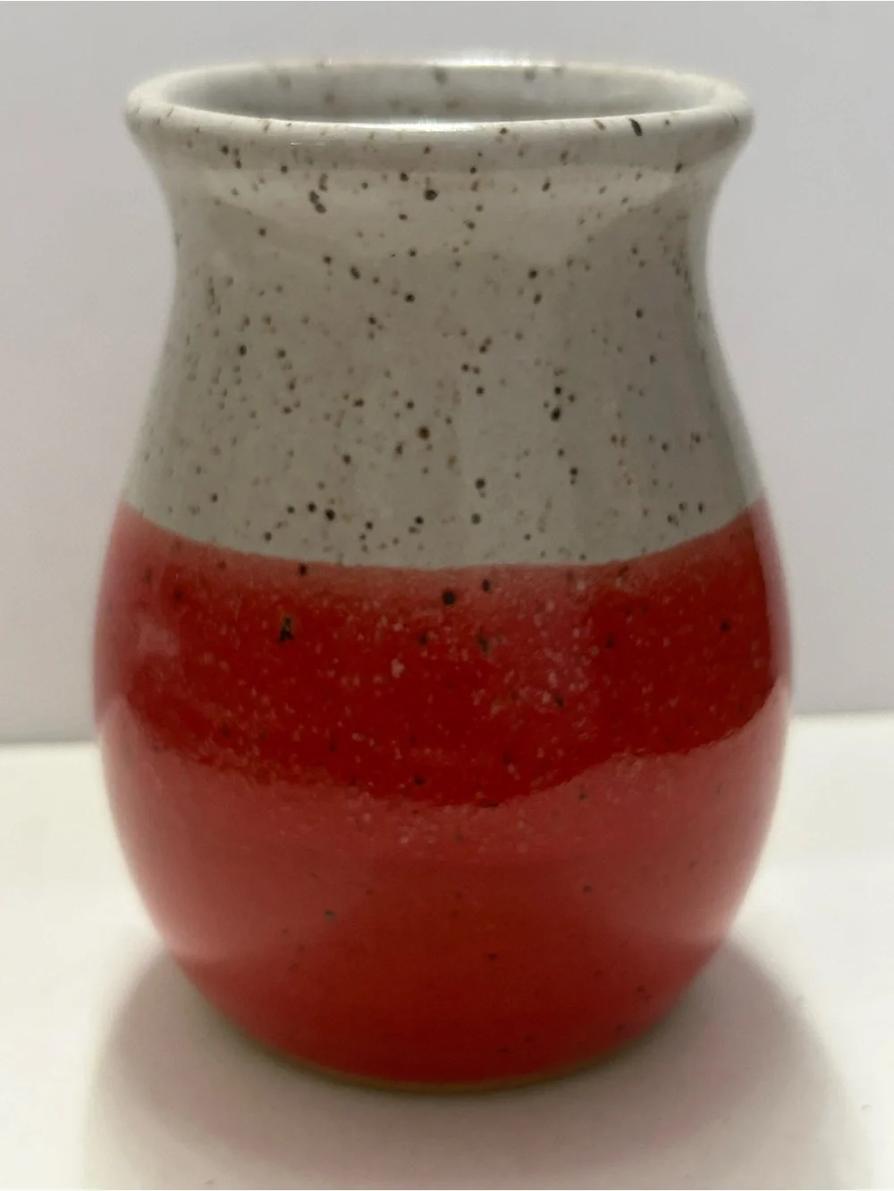 Studio Art Pottery Vase Glazed Speckled Ceramic Signed BR Pottery